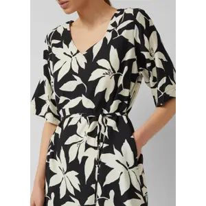 Kleid aus gemischter Viskose mit Allover-Print und Stoffgürtel Damen s.Oliver image-3