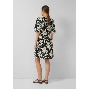 Kleid aus gemischter Viskose mit Allover-Print und Stoffgürtel Damen s.Oliver image-4