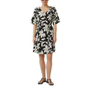 Kleid aus gemischter Viskose mit Allover-Print und Stoffgürtel Damen s.Oliver image-6