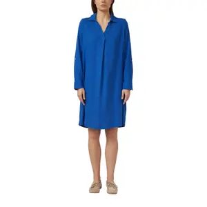 Leinenmix Kleid mit Hemdkragen und Manschetten Damen s.Oliver image-2