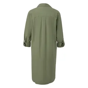 Leinenmix Kleid mit Hemdkragen und Manschetten Damen s.Oliver image-1