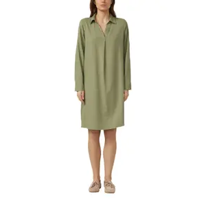 Leinenmix Kleid mit Hemdkragen und Manschetten Damen s.Oliver image-2
