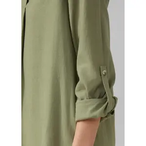 Leinenmix Kleid mit Hemdkragen und Manschetten Damen s.Oliver image-3