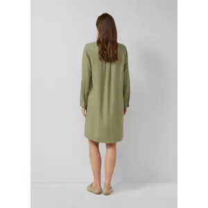 Leinenmix Kleid mit Hemdkragen und Manschetten Damen s.Oliver image-4