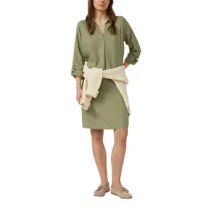 Leinenmix Kleid mit Hemdkragen und Manschetten Damen s.Oliver image-6