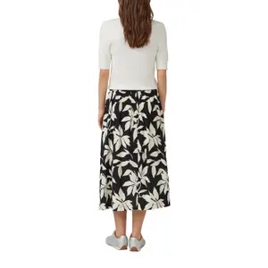 Jupe aus Mischviskose mit Allover-Print und italienischer Tasche Damen s.Oliver image-5