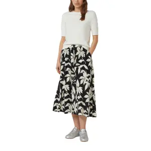 Jupe aus Mischviskose mit Allover-Print und italienischer Tasche Damen s.Oliver image-6