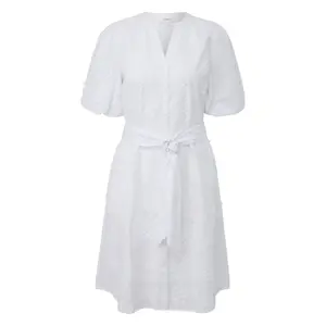 Baumwollkleid mit Raffung und Stoffgürtel Damen s.Oliver image-0