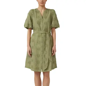 Baumwollkleid mit Raffung und Stoffgürtel Damen s.Oliver image-2