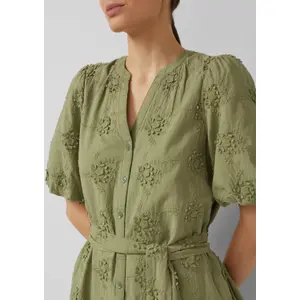 Baumwollkleid mit Raffung und Stoffgürtel Damen s.Oliver image-3