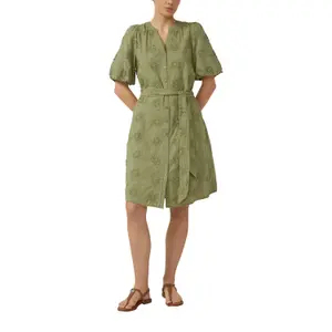 Baumwollkleid mit Raffung und Stoffgürtel Damen s.Oliver image-6