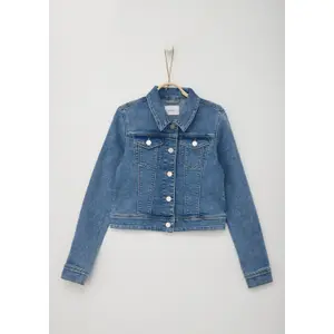 Veste en denim coupe Regular avec effet usé et délavage fille s.Oliver image-0
