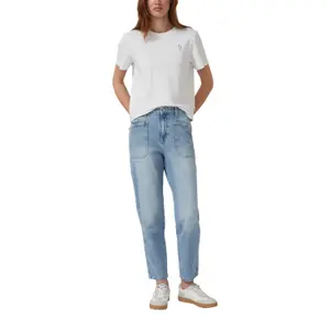 Jeans mom fit wysoki stan damskie s.Oliver Ankle image-6