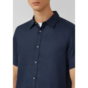 Chemise légère en lin avec col italien s.Oliver image-3