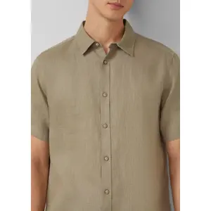 Chemise légère en lin avec col italien s.Oliver image-3