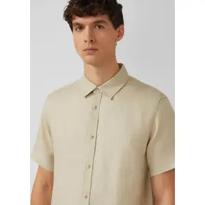 Chemise légère en lin avec col italien s.Oliver image-3