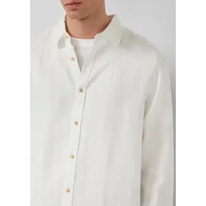 Chemise en lin de qualité supérieure avec col italien s.Oliver image-3