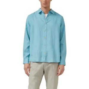 Chemise en lin de qualité supérieure avec col italien s.Oliver image-2