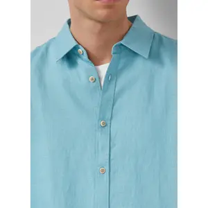 Chemise en lin de qualité supérieure avec col italien s.Oliver image-3