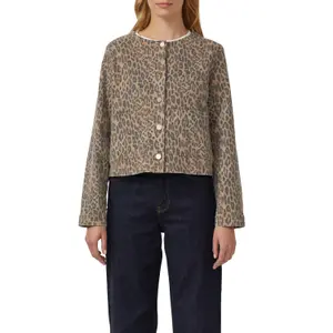 Women's Leopard Print Denim Jacket s.Oliver image-1