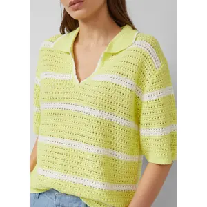 Pull de algodón mezclado con cuello en V mujer s.Oliver image-3