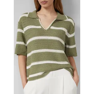 Pull de algodón mezclado con cuello en V mujer s.Oliver image-3