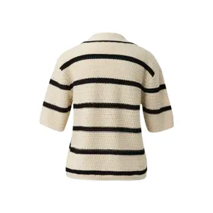 Pull de algodón mezclado con cuello en V mujer s.Oliver image-1