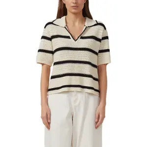 Pull de algodón mezclado con cuello en V mujer s.Oliver image-2
