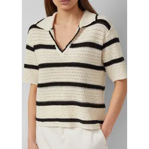 Pull de algodón mezclado con cuello en V mujer s.Oliver image-3