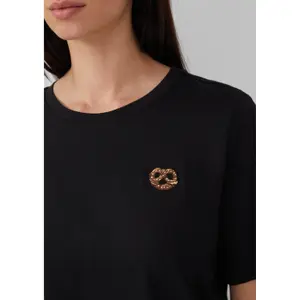 Γυναίκειο βαμβακερό T-shirt με κεντητική διακόσμηση s.Oliver image-4
