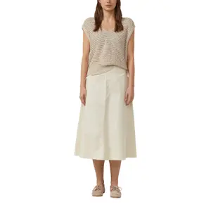 Midikleid aus Baumwolle mit elastischem Bund und paspelierten Taschen Damen s.Oliver image-6