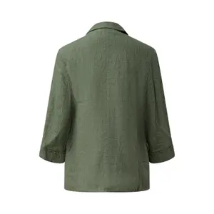 Langärmlige Leinenjacke mit Klappentaschen und Reverskragen für Damen s.Oliver image-1
