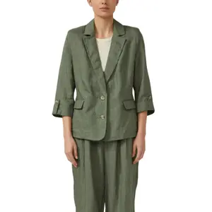 Langärmlige Leinenjacke mit Klappentaschen und Reverskragen für Damen s.Oliver image-2