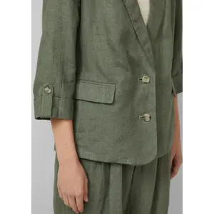 Langärmlige Leinenjacke mit Klappentaschen und Reverskragen für Damen s.Oliver image-3