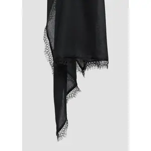 Lightweight Fabric Scarf with Lace Trim Women's s.Oliver image-5
