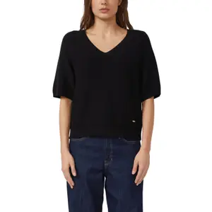 Pull de algodón mezclado con cuello en V mujer s.Oliver image-2