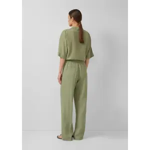 Leinenmix-Hose mit Rüschen und elastischem Bund für Frauen s.Oliver image-4