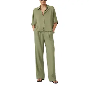 Leinenmix-Hose mit Rüschen und elastischem Bund für Frauen s.Oliver image-6
