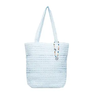 Sac cabas en raphia avec fermeture éclair et détail bijou femme s.Oliver image-2