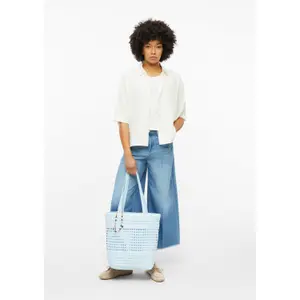 Sac cabas en raphia avec fermeture éclair et détail bijou femme s.Oliver image-4