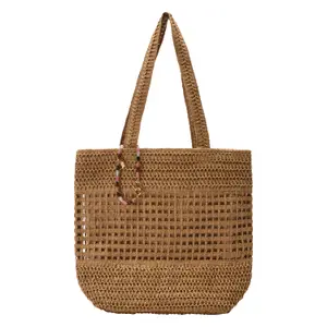 Sac cabas en raphia avec fermeture éclair et détail bijou femme s.Oliver image-0