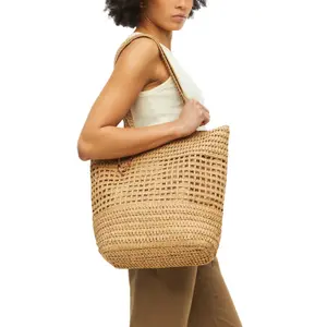 Sac cabas en raphia avec fermeture éclair et détail bijou femme s.Oliver image-5