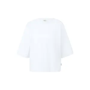 Oversize T-shirt από μαλακό βαμβακερό interlock με εφαρμογή λογότυπο γυναίκες s.Oliver image-0