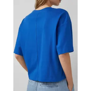 Oversize T-shirt από μαλακό βαμβακερό interlock με εφαρμογή λογότυπο γυναίκες s.Oliver image-3