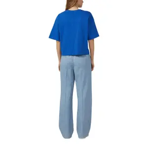Oversize T-shirt από μαλακό βαμβακερό interlock με εφαρμογή λογότυπο γυναίκες s.Oliver image-5