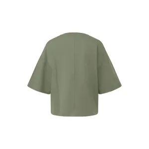Oversize T-shirt από μαλακό βαμβακερό interlock με εφαρμογή λογότυπο γυναίκες s.Oliver image-1