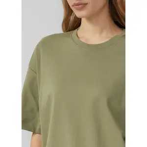 Oversize T-shirt από μαλακό βαμβακερό interlock με εφαρμογή λογότυπο γυναίκες s.Oliver image-3