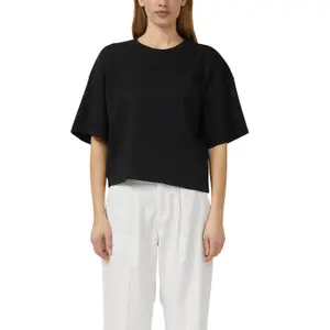 Oversize T-shirt από μαλακό βαμβακερό interlock με εφαρμογή λογότυπο γυναίκες s.Oliver image-2