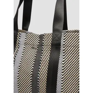 Striped Jacquard Shoulder Bag with Magnetic Closure for Women s.Oliver image-6