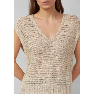 Pull em tricot leve corte despojado com gola V senhora s.Oliver image-3